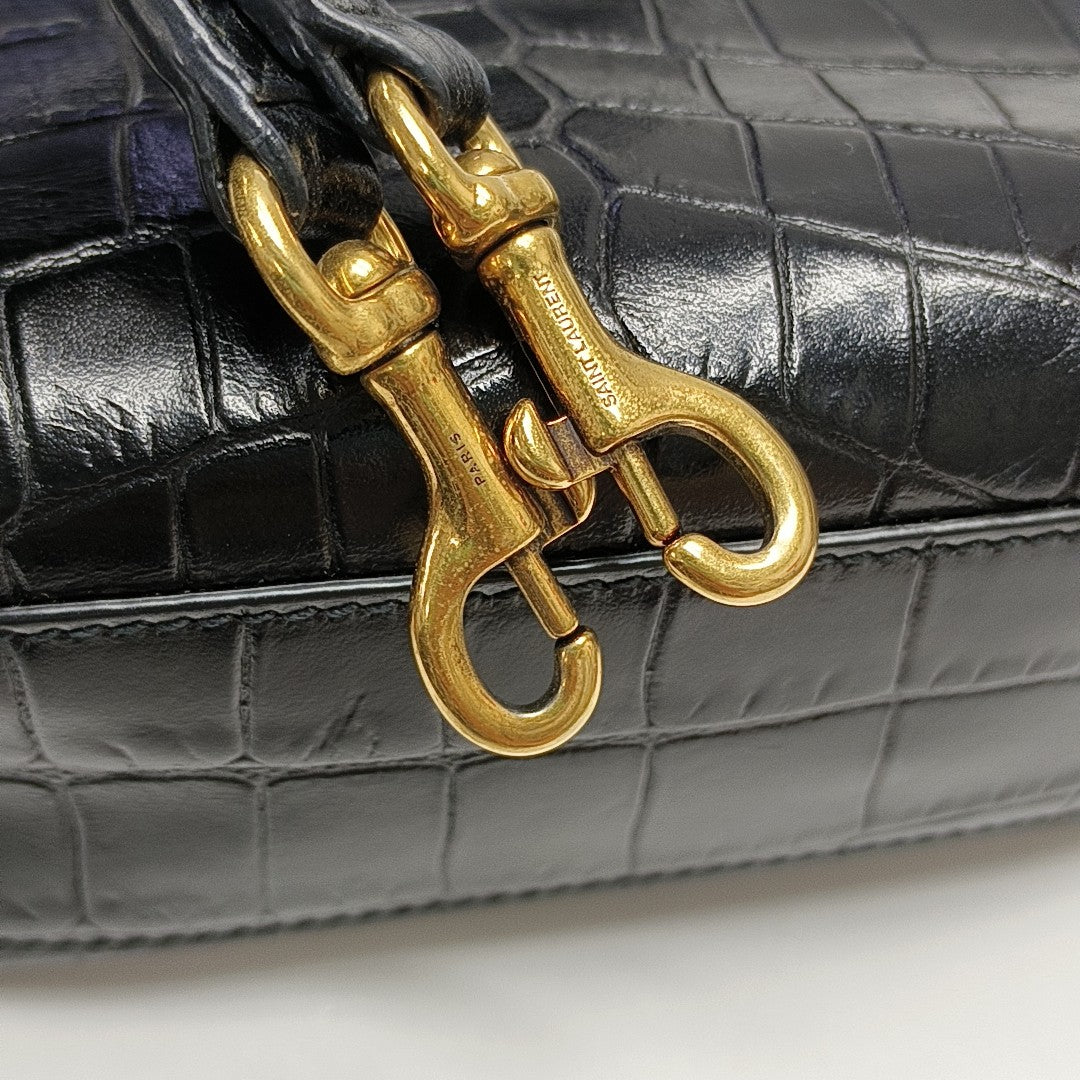 Calfskin Shoulder Bag Black