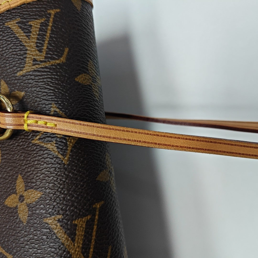 NEVERFULL MM Monogram Coated Canvas Brown