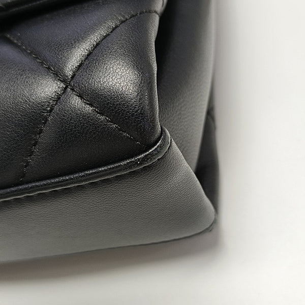 Quilted Lambskin Shoulder Bag Black