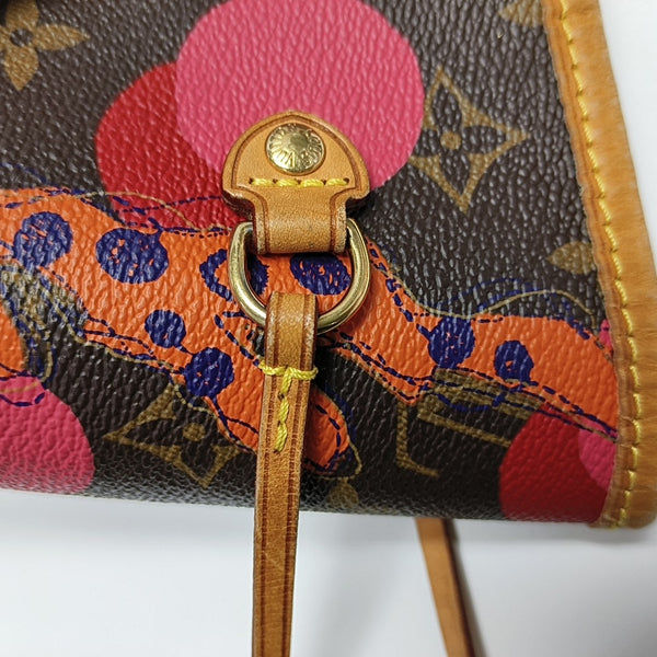 NEVERFULL MM Monogram Coated Canvas Brown