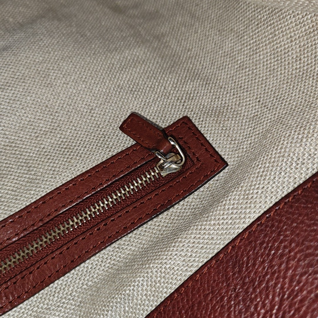 Monogram Canvas Tote Bag Beige