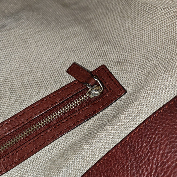 Monogram Canvas Tote Bag Beige