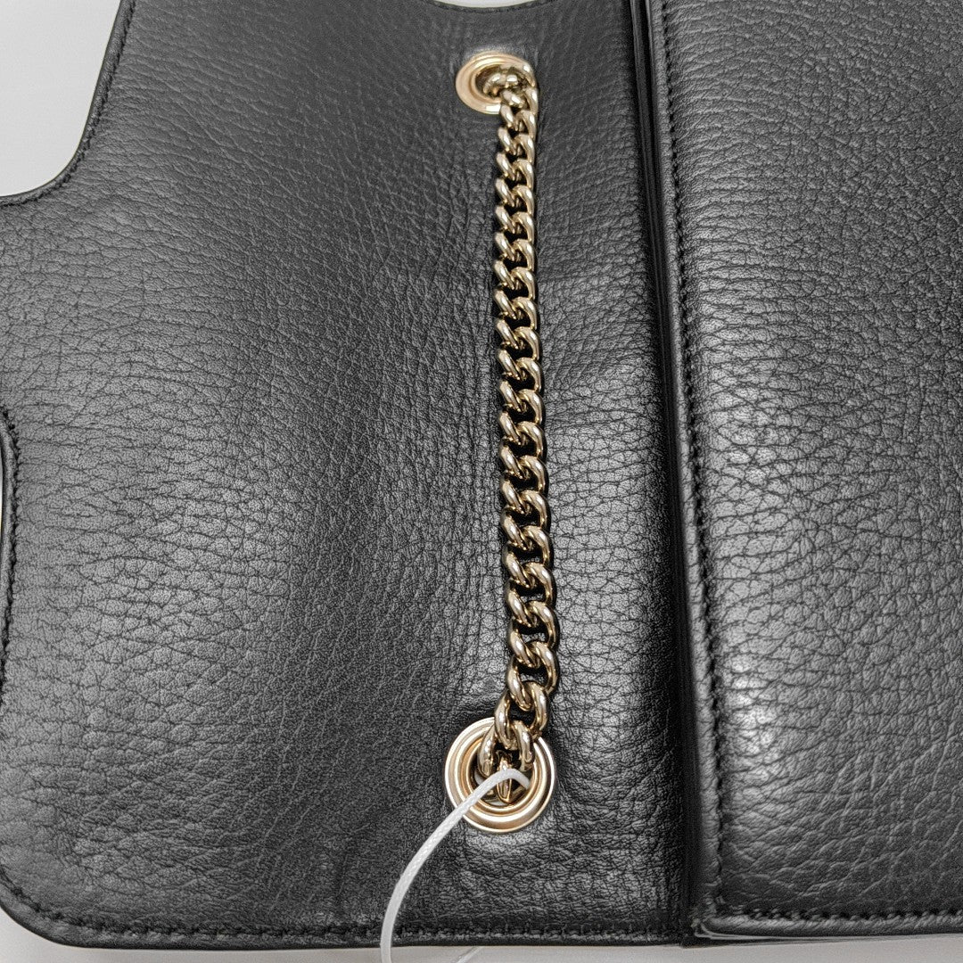 Interlocking G Small Calfskin Black