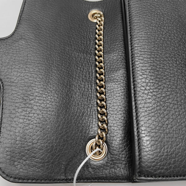 Interlocking G Small Calfskin Black