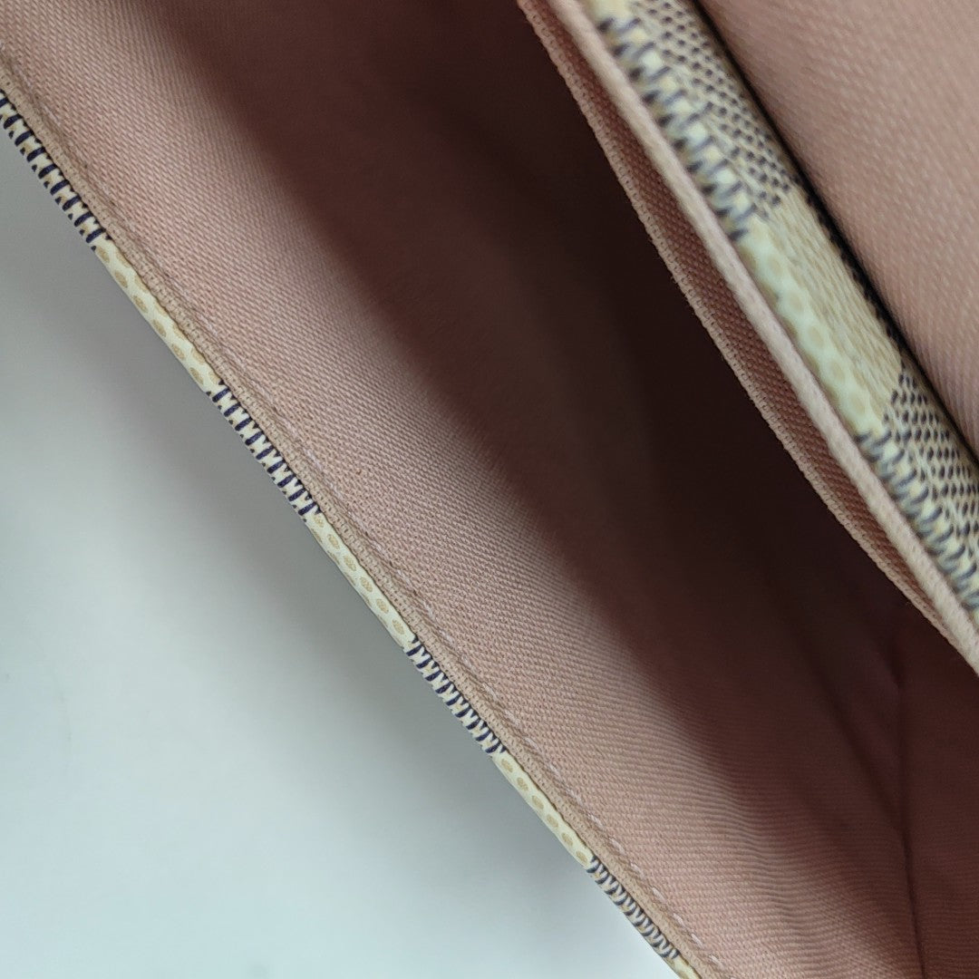 CROISETTE Damier Azur Coated Canvas White