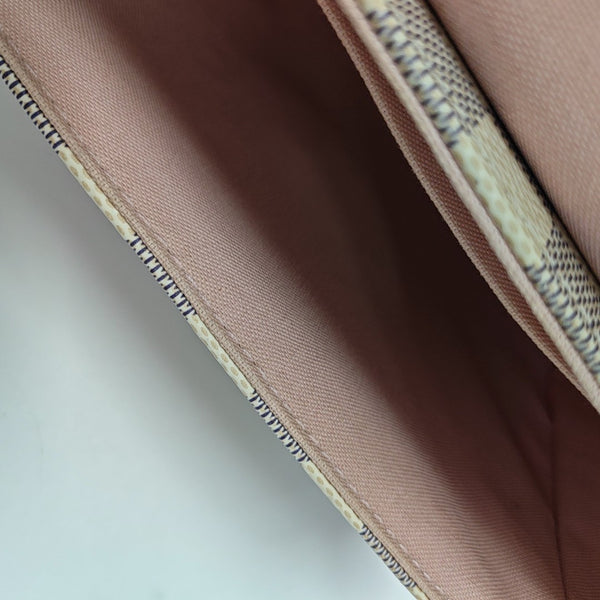 CROISETTE Damier Azur Coated Canvas White