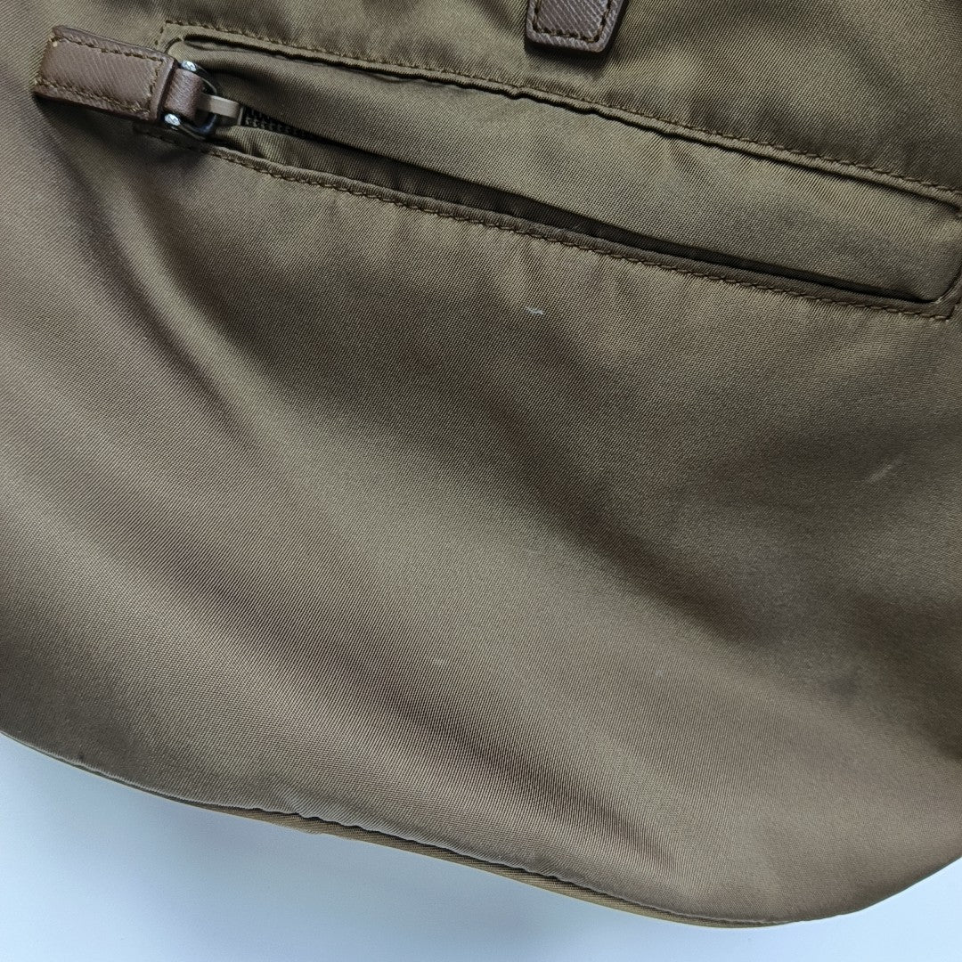 Nylon Backpack Brown