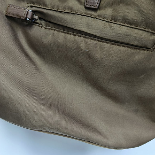 Nylon Backpack Brown