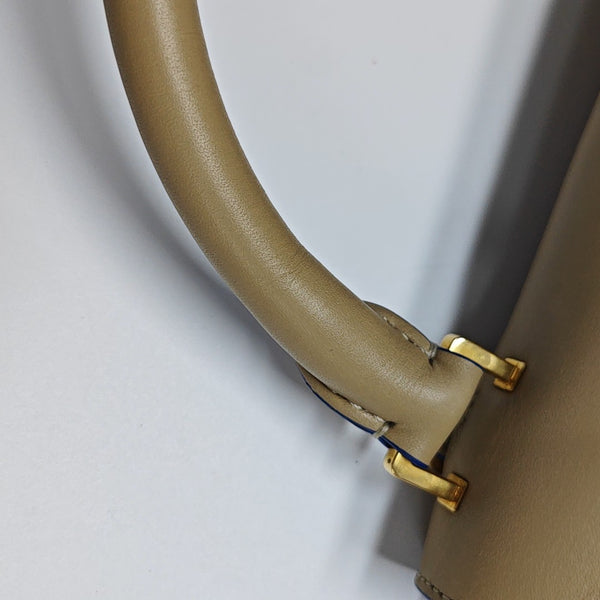 TRAPEZE Small Calfskin Beige