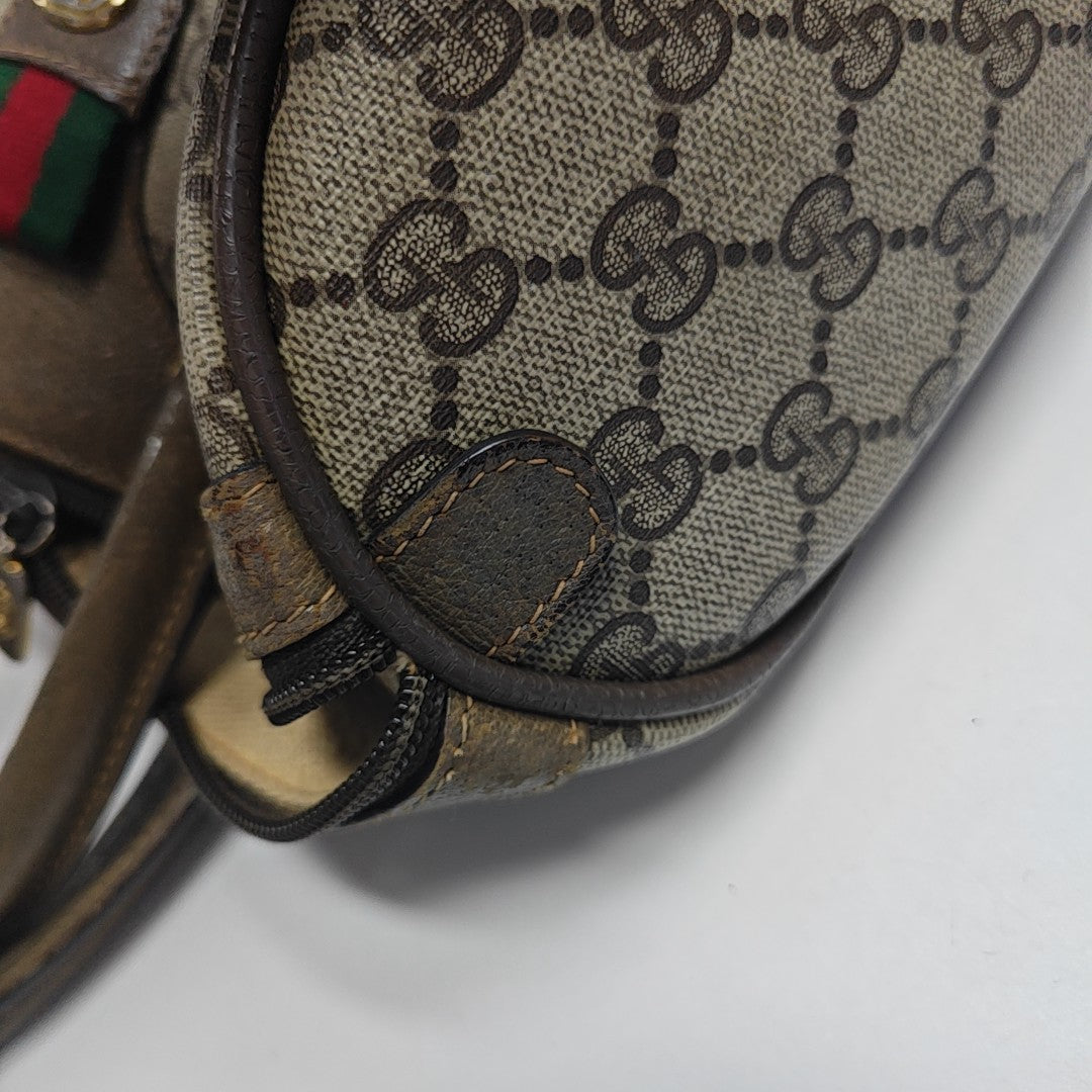 Monogram Coated Canvas Top Handle Bag Beige