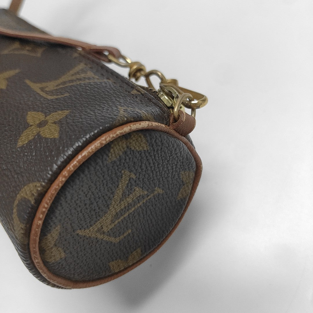 PAPILLON Mini Monogram Coated Canvas Brown