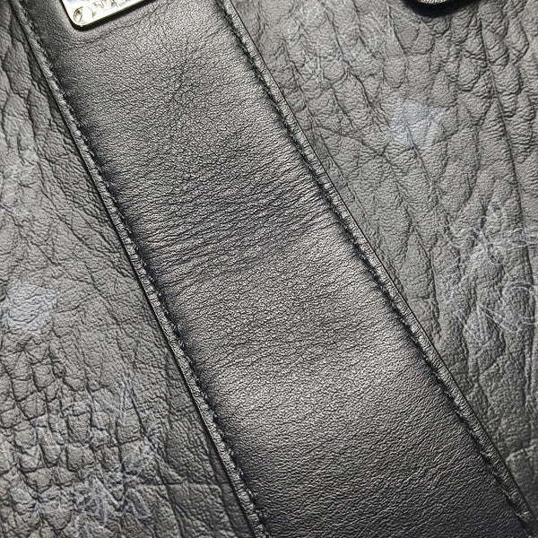LIZ Monogram Coated Canvas Black