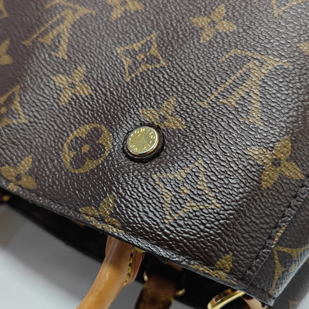 MONTAIGNE BB Monogram Coated Canvas Brown