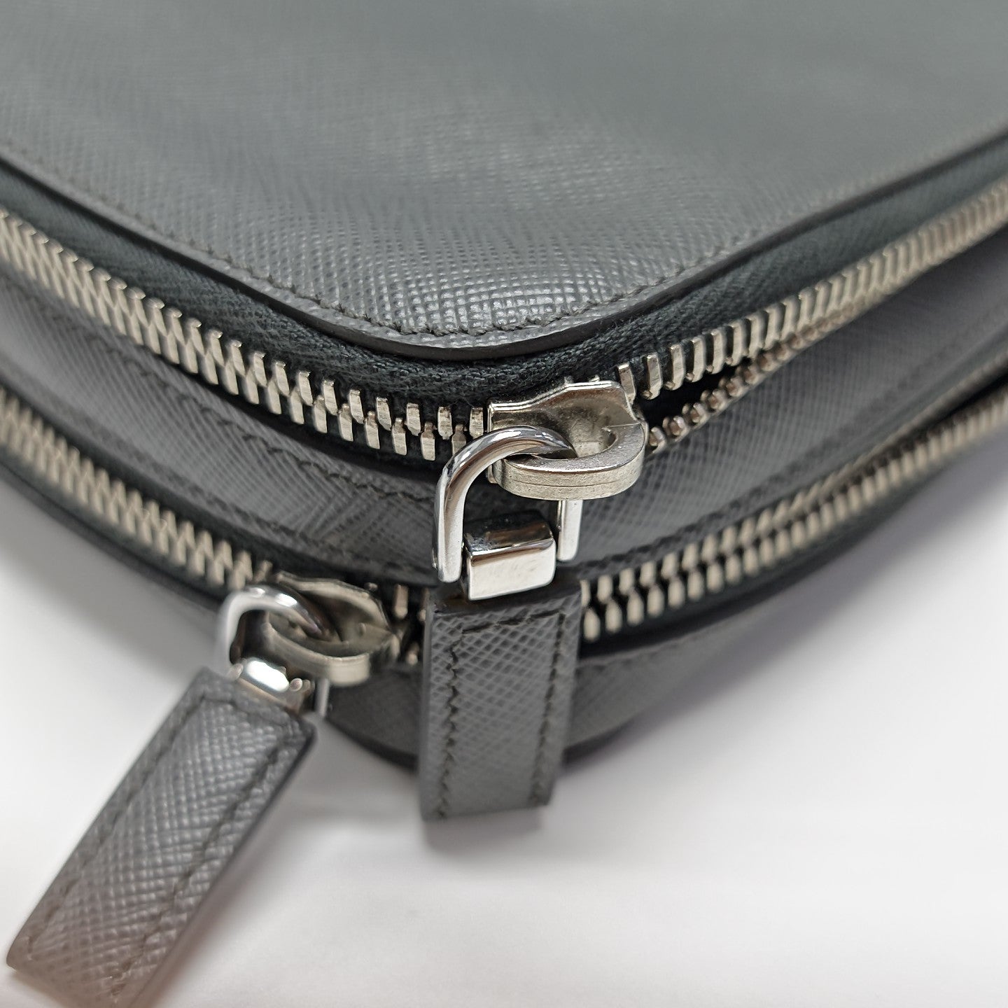 Leather Clutch Gray