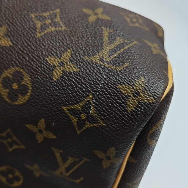 KEEPALL 45 Monogram Coated Canvas Brown