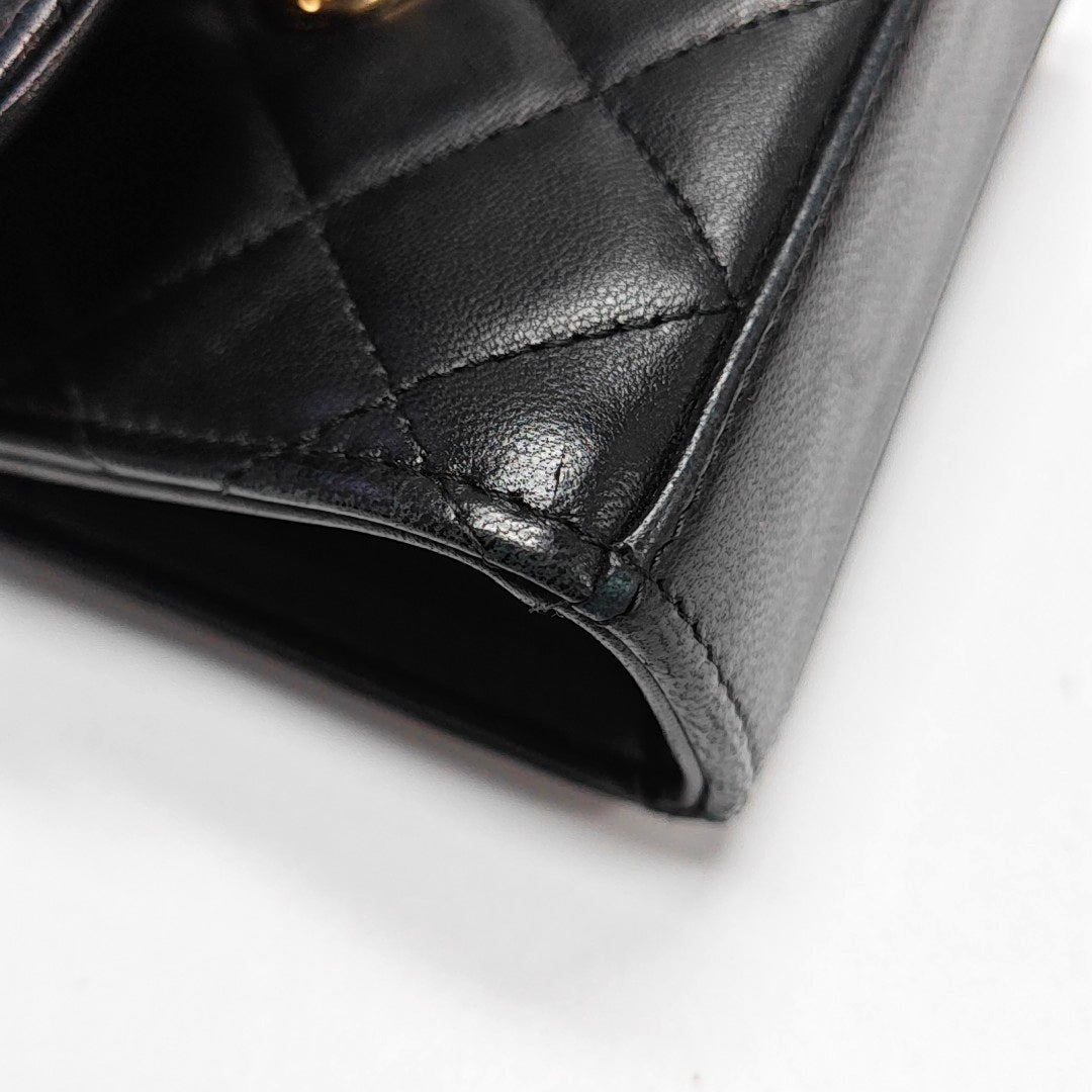 Authenticated pre-owned  TRENDY CC Quilted Lambskin Black - Shoulder Bag at Looply
