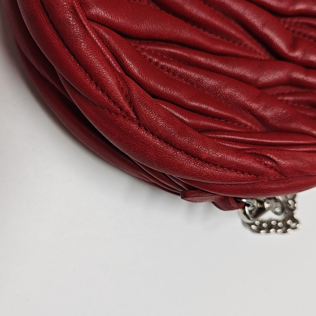 Matelassé Quilted Lambskin Red