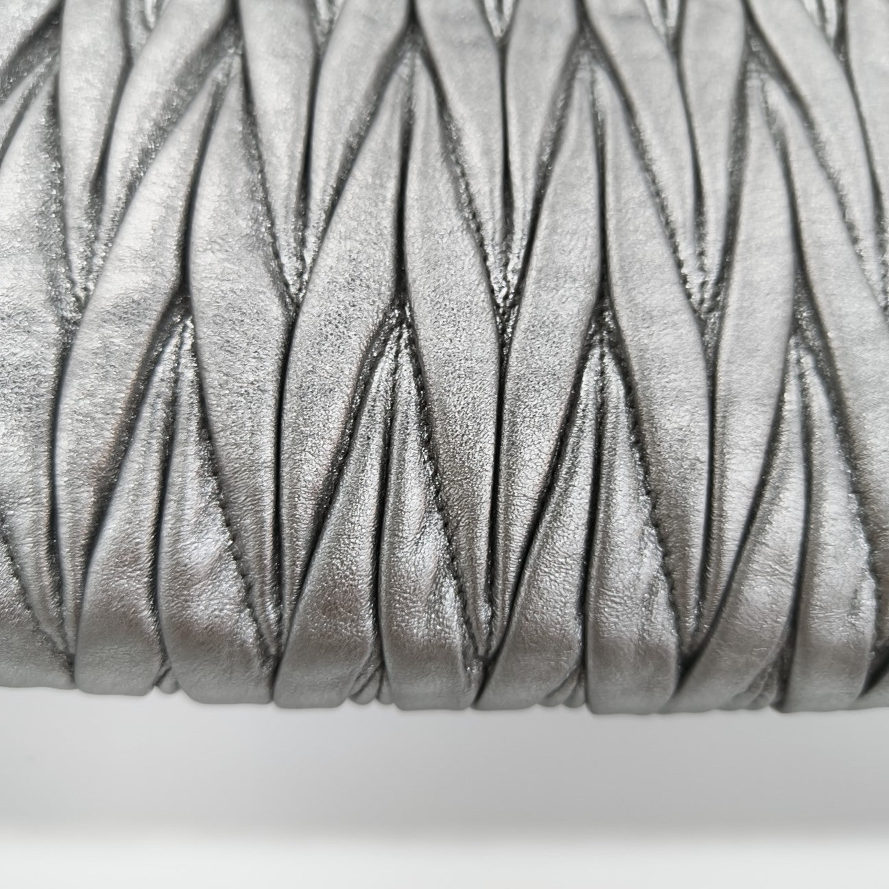 Quilted Lambskin Shoulder Bag Silver