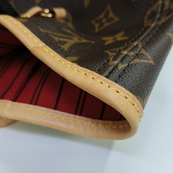 NEVERFULL MM Monogram Coated Canvas Brown