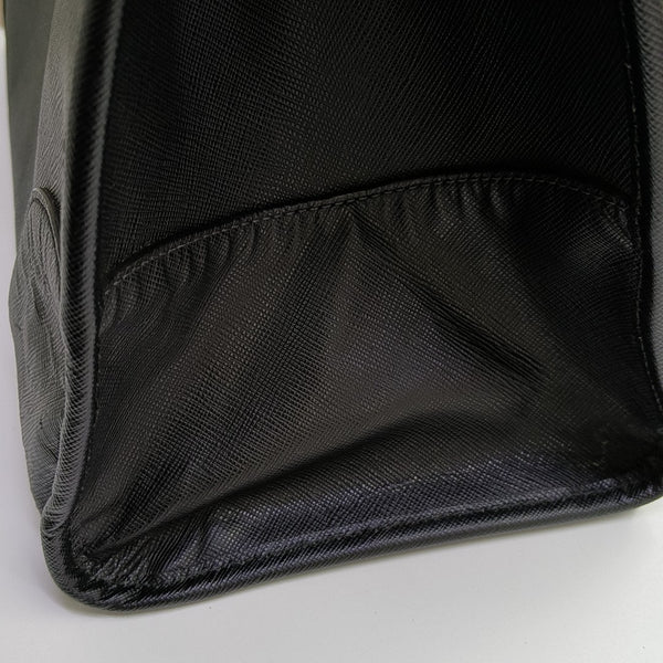 Saffiano Calfskin Shoulder Bag Black