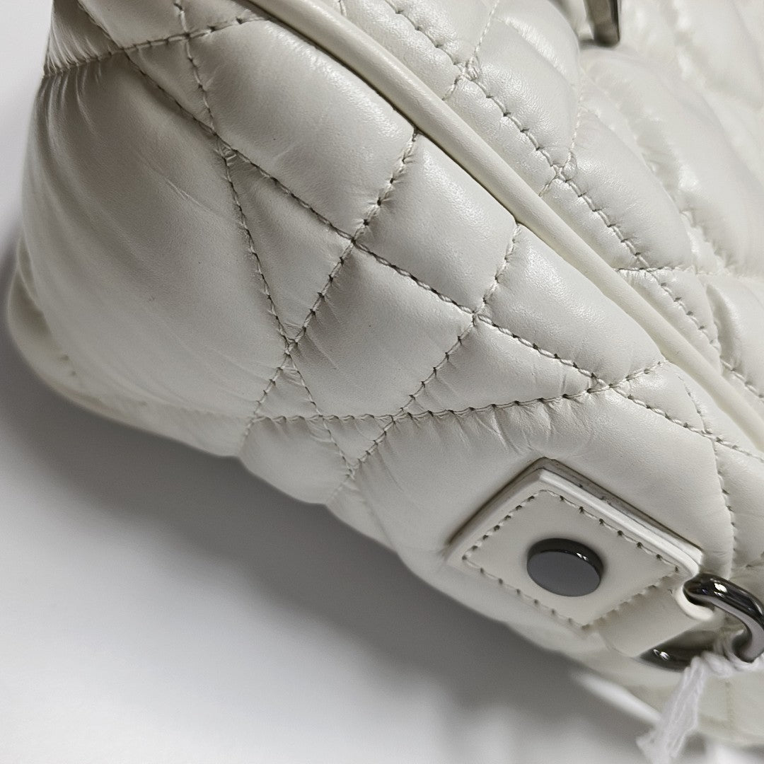 Authenticated pre-owned  Diorcamp Small Cannage Calfskin White - Shoulder Bag at Looply