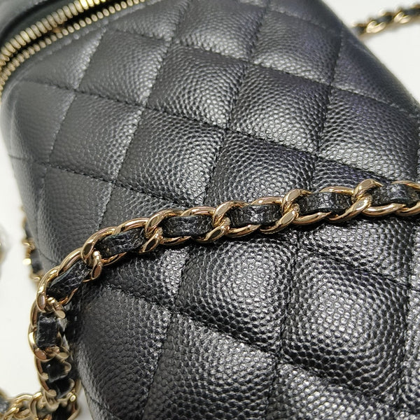Quilted Grained Calfskin Black