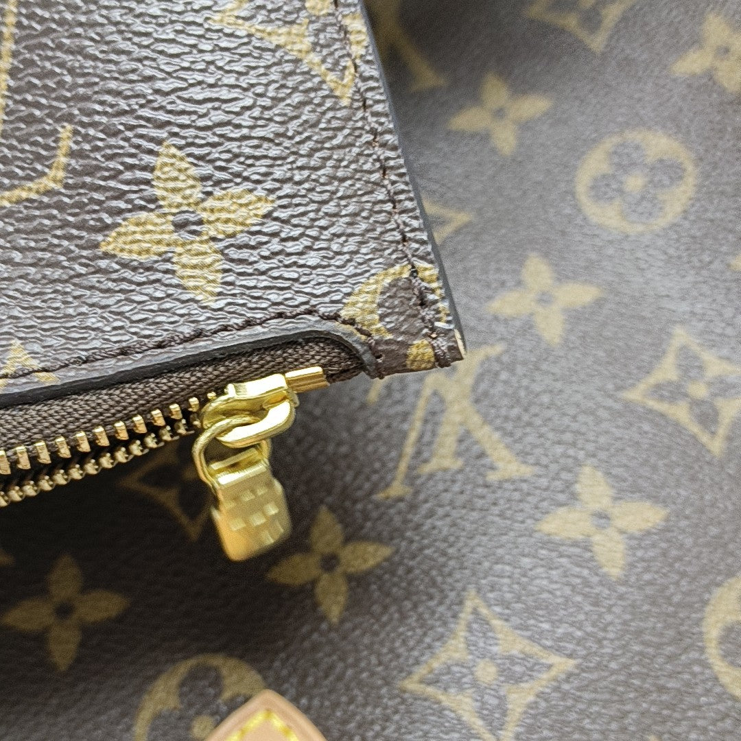 NEVERFULL MM Monogram Coated Canvas Brown