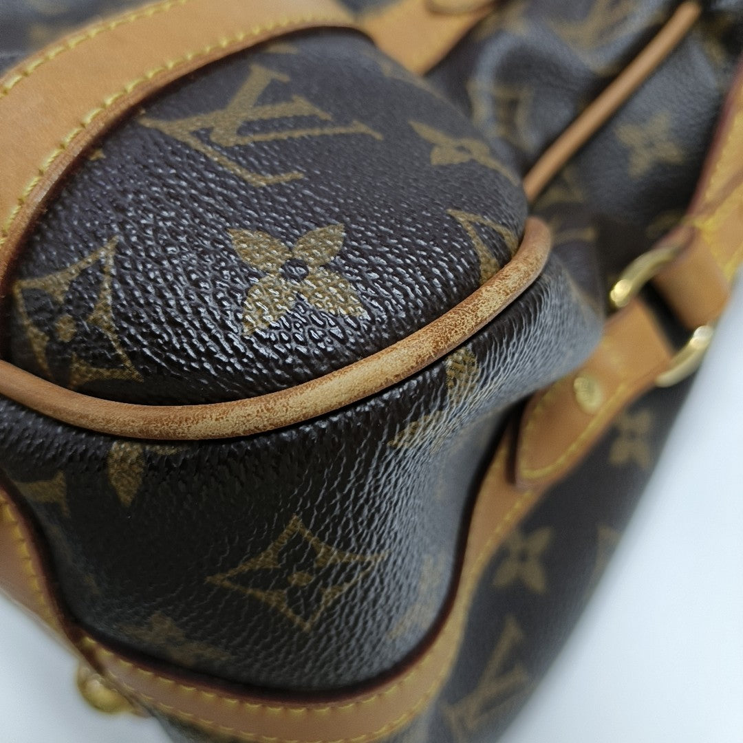 STRESA Monogram Coated Canvas Brown