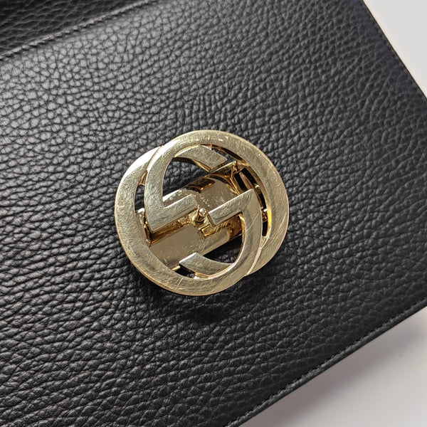 Interlocking G Small Calfskin Black