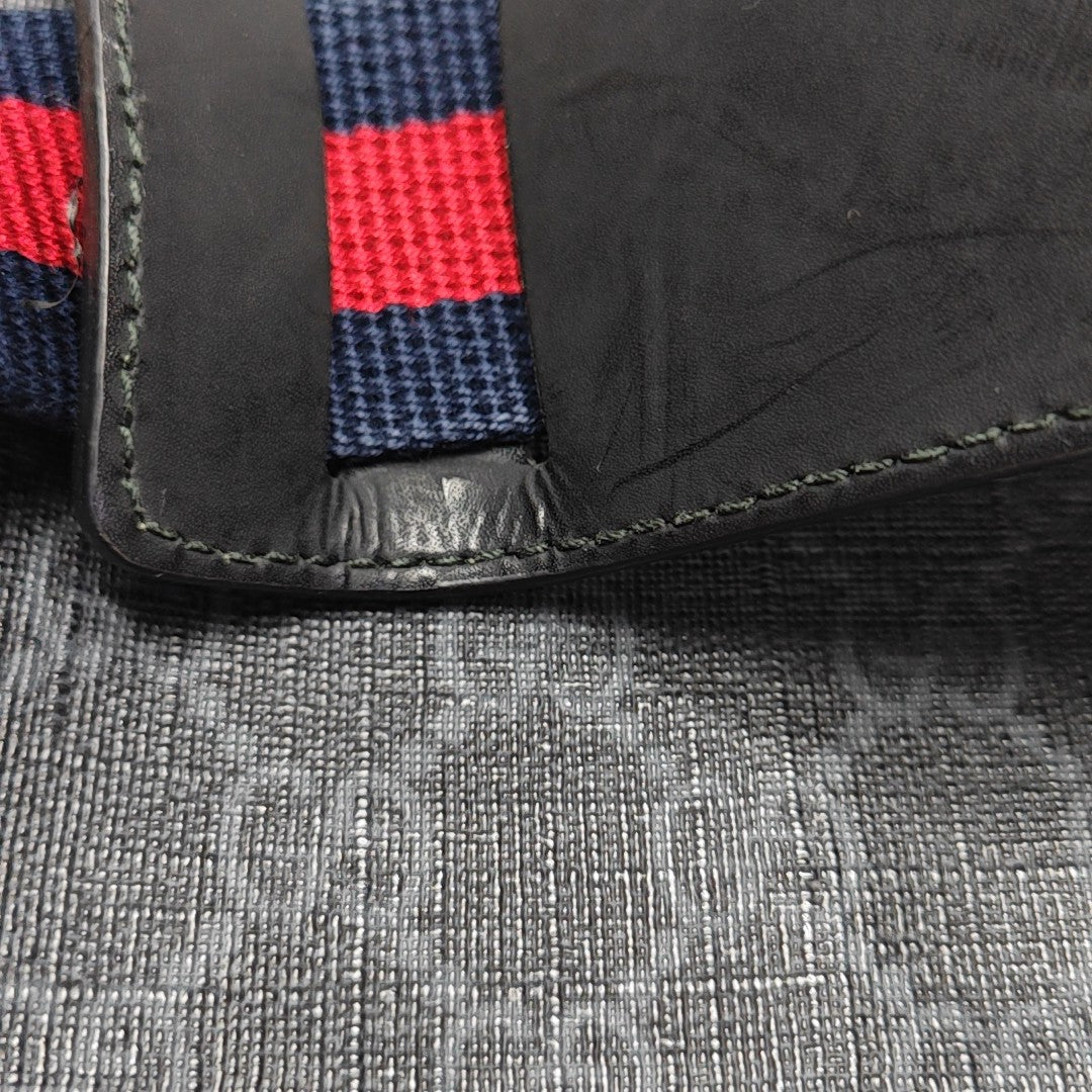 GG Imprime Small Monogram Coated Canvas Black