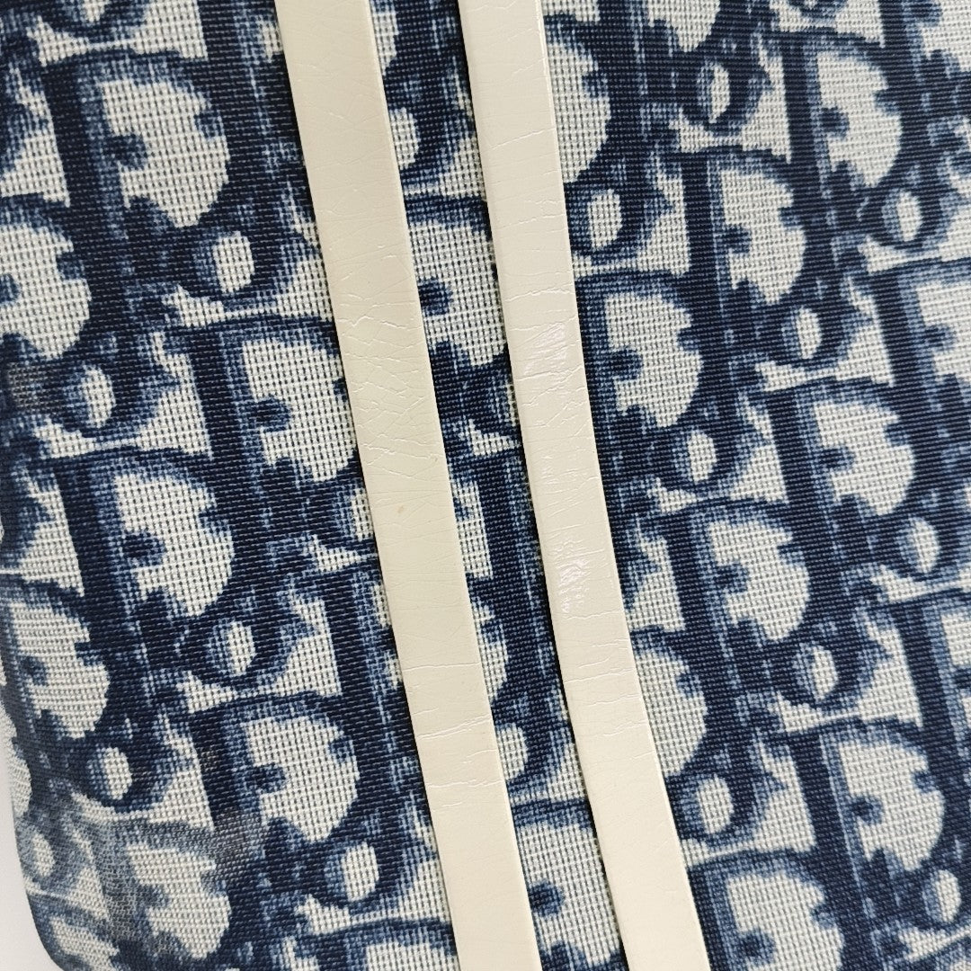 Oblique Coated Canvas Blue