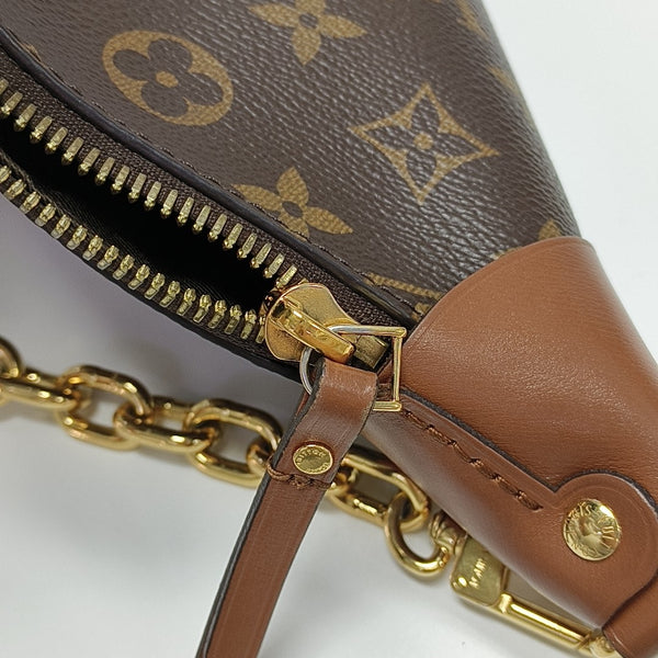 LOOP HOBO Monogram Coated Canvas Brown