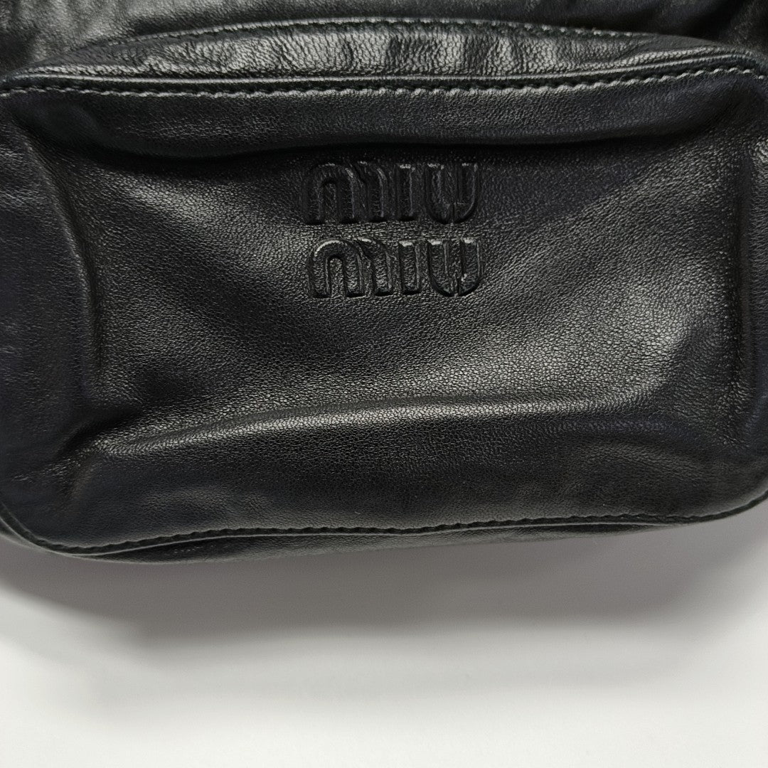 Lambskin Top Handle Bag Black