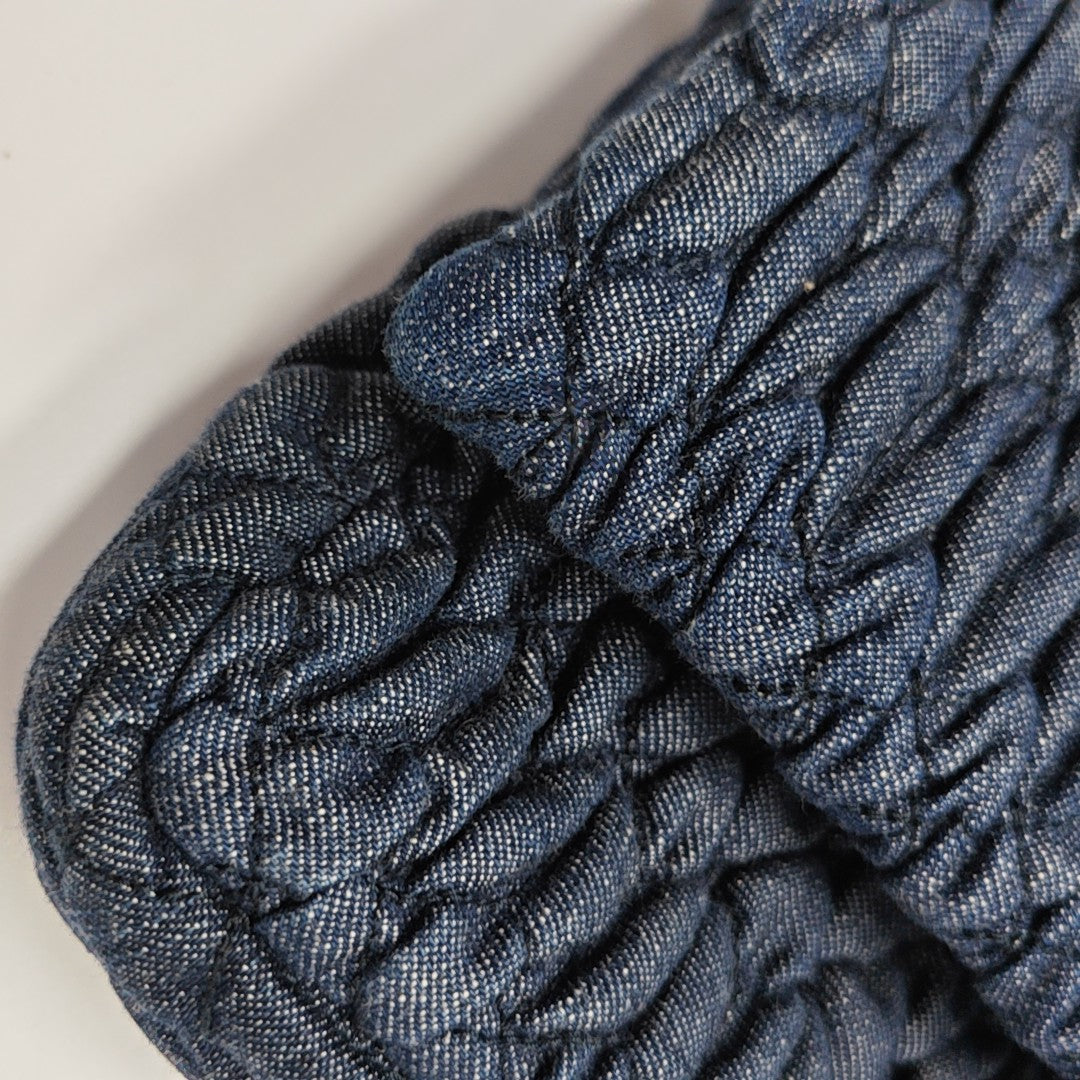 Crystal Quilted Denim Blue