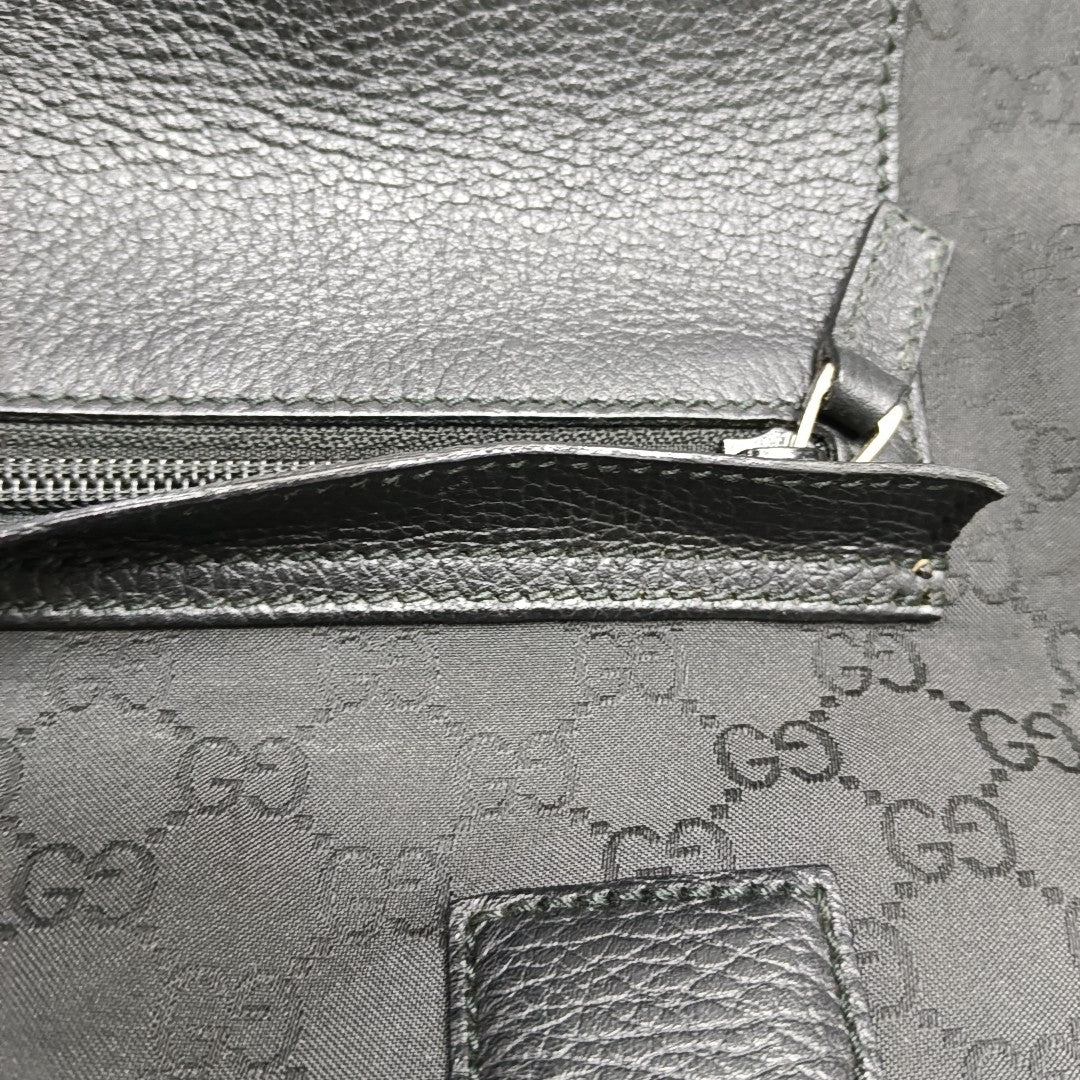 Monogram Canvas Tote Bag Black
