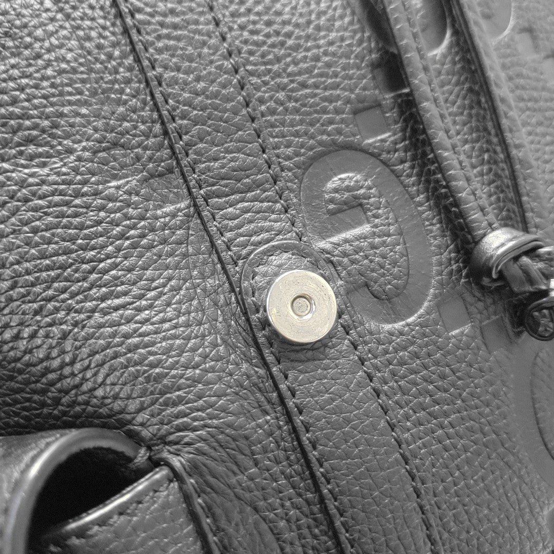 Monogram Calfskin Backpack Large Black
