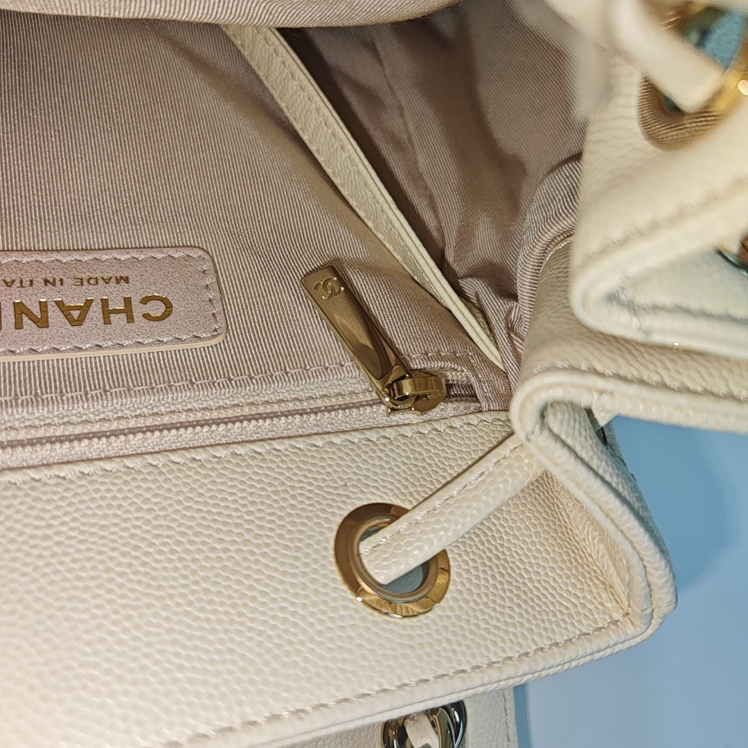 DUMA Quilted Grained Calfskin Beige