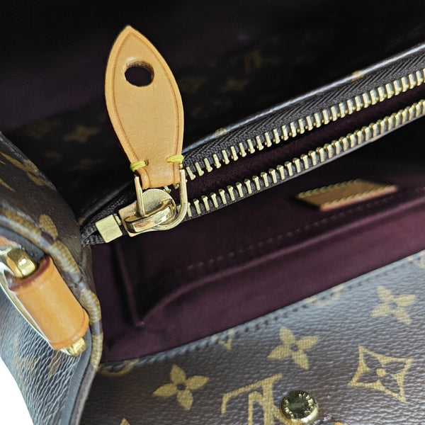 MONTAIGNE MM Monogram Coated Canvas Brown
