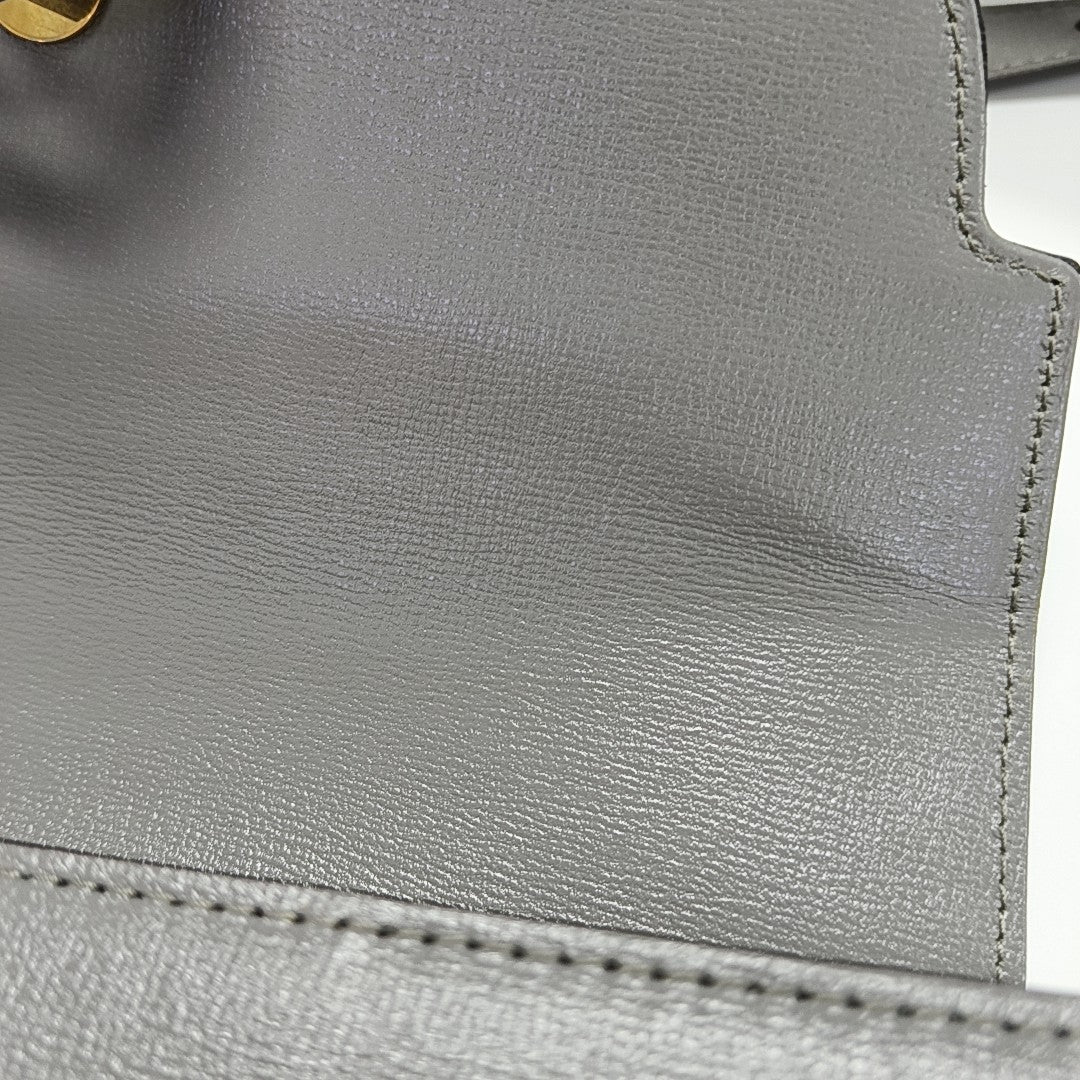 GG Ring Small Calfskin Gray