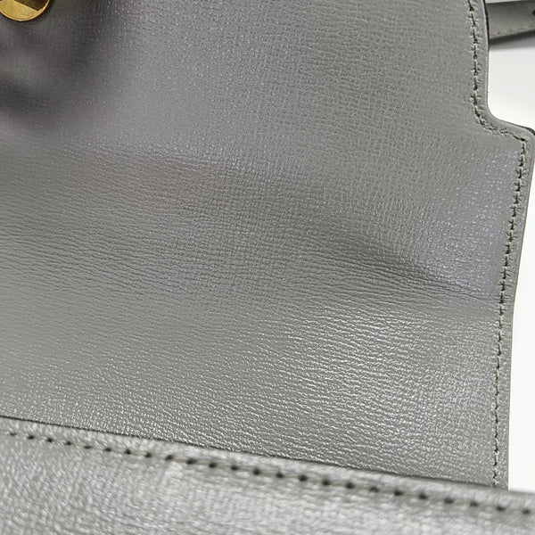 GG Ring Small Calfskin Gray