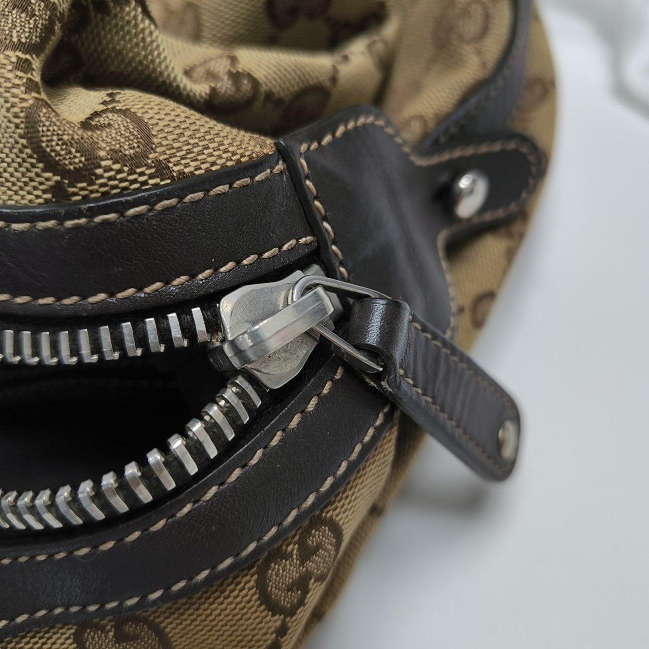Monogram Canvas Top Handle Bag Beige