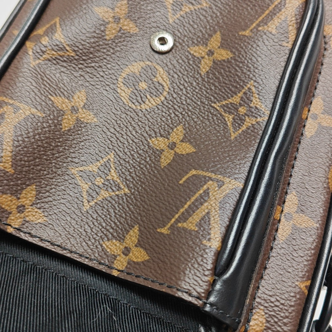 CHRISTOPHER Monogram Coated Canvas Brown