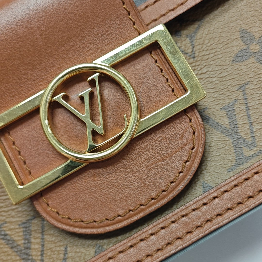 DAUPHINE Mini Monogram Coated Canvas Brown