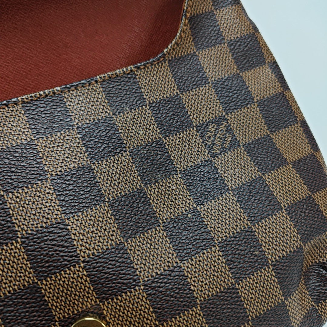 MUSETTE TANGO Damier Ebene Coated Canvas Brown