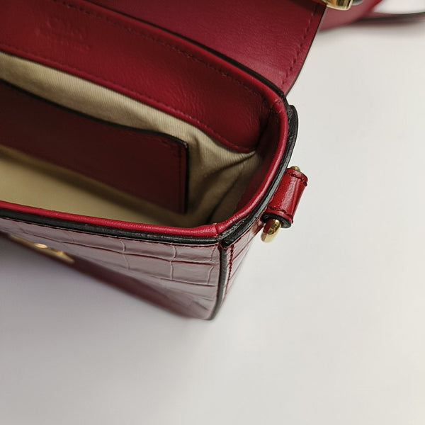 Chloé C Mini Calfskin Red
