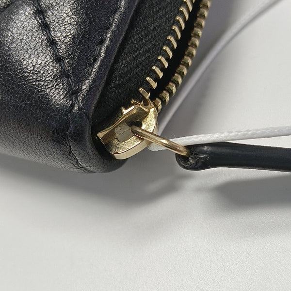 CHANEL 19 Small Quilted Lambskin Black Coin Purse