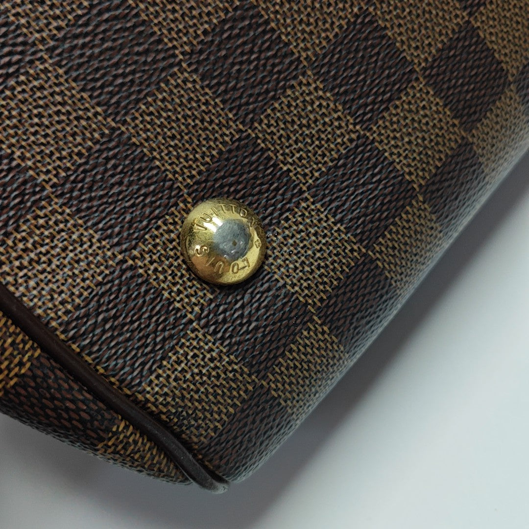 DUOMO Damier Ebene Coated Canvas Brown