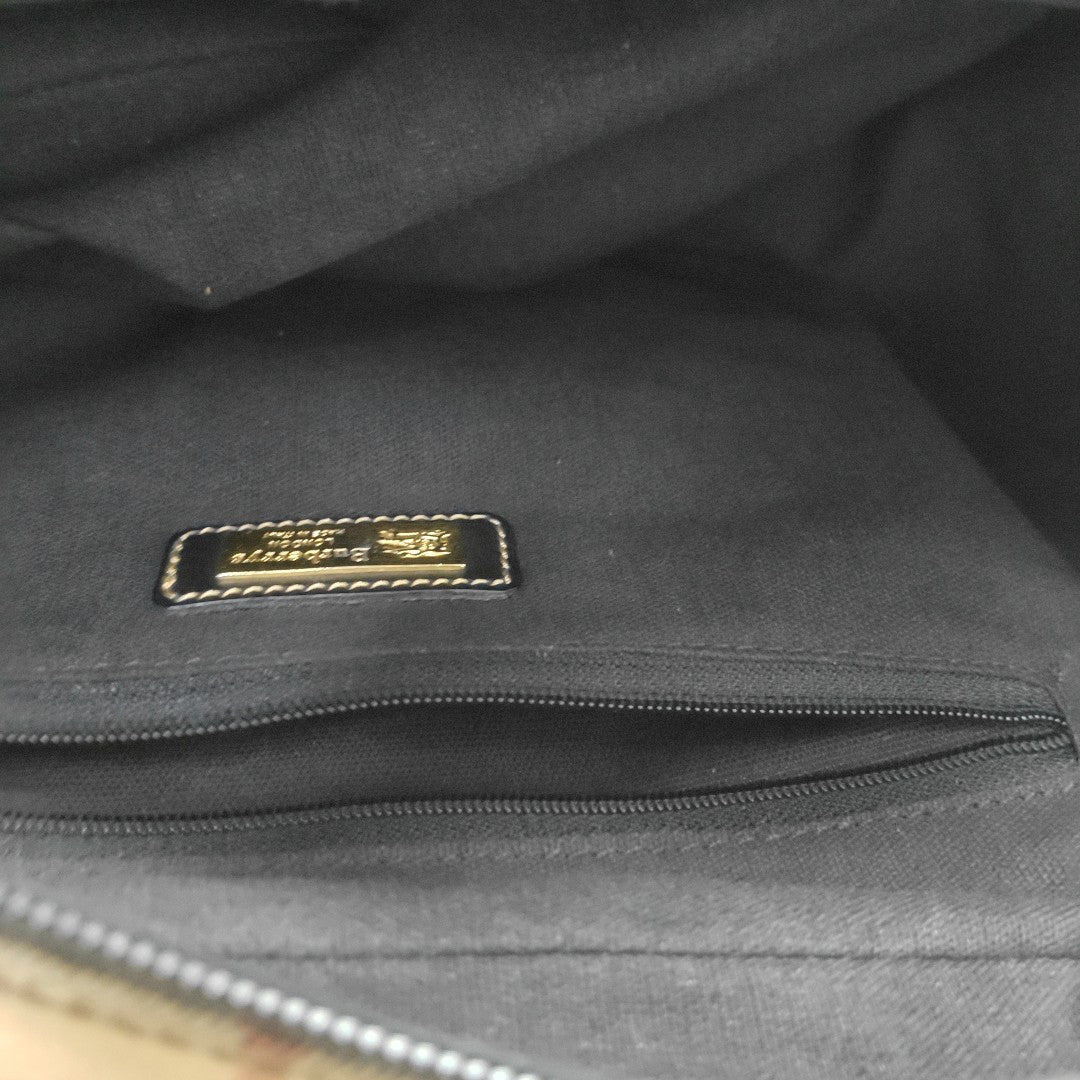 Coated Canvas Shoulder Bag Beige