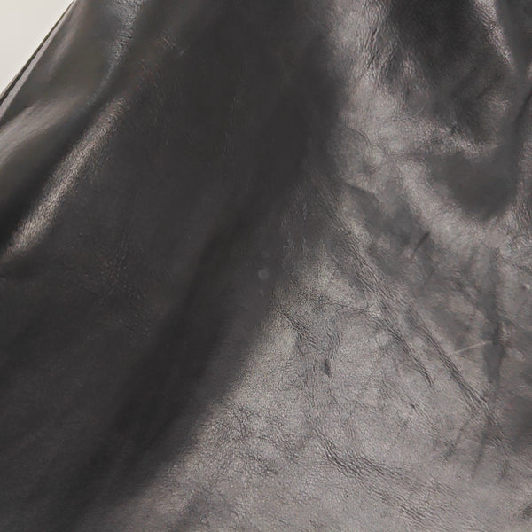 Calfskin Top Handle Bag Black