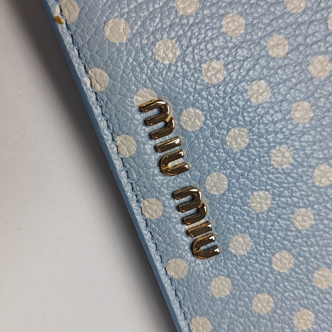 Madras Calfskin Blue Wallet